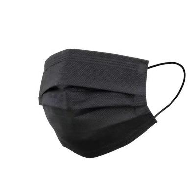 China 3ply Meltblown Cloth Facemask Outdoor Breathable Black Medical Mask for sale