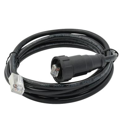 China Male To Male Waterproof Rj45 Ethernet Connector Quick Lock 8P8C Molded Cable for sale