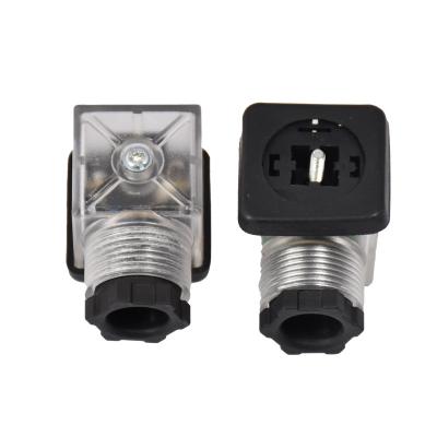 China Field Wirable Solenoid Valve Connector 10A 250V LED DIN 43650 Connectors for sale