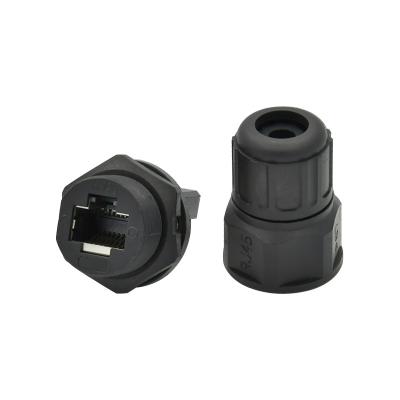 China 8P8C Rj45 Extender Straight Female RJ45 Connector With Dust Cover For Network for sale