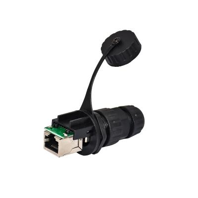 China 4p 8p Waterproof Rj45 Coupler Connector Male Female Shielded Cat5e Cat6a Panel Mount Shell for sale