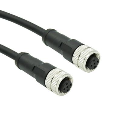 China 250V M12 Waterproof Cable Connector A B D X Coded 4 Pin Cable Connector for sale