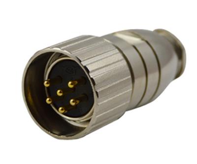 China PA66 M23 Connector Male Straight Plug IP67 20A Waterproof Connector for sale