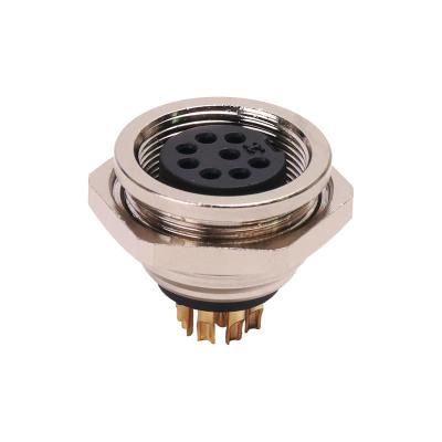 China Rear Panel Mount Connector , IP67 8 Pin Round Connector Female Socket for sale