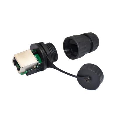 China RJ45 Female Connector Panel Mount Waterproof IP68 Plug for sale