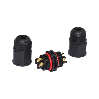 China Rigoal LED Waterproof Connector L20 Industrial Electrical 2 Pin Connector for sale