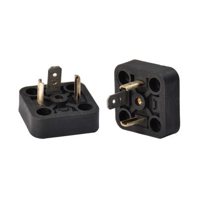 China Industrial Solenoid Din Connector IP65 3 Pin MCX Male Connector for sale