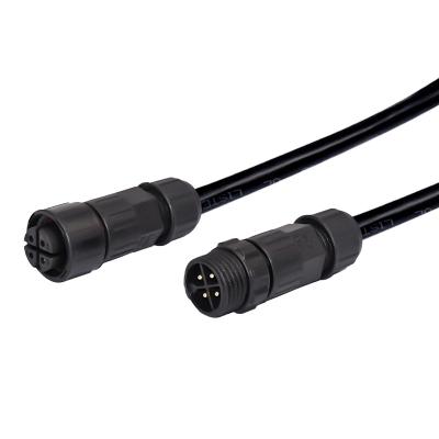 China Outdoor LED Lighting Male Female Waterproof Connector , 8.5mm 4 Pin Cable Connector for sale