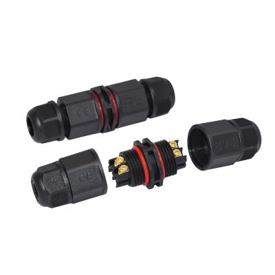 China Plastic Straight Screw Type Outdoor IP68 4Pin Waterproof Connector Power Electrical Wire for sale