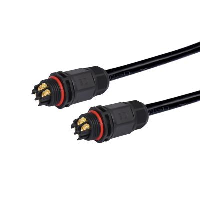China Tipo cruzado 4 conector del empalme impermeable del cable del LED 3 Pin Connector IP67 del alambre de la manera en venta