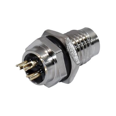 China IP67 Male Straight Waterproof M8 Solder Connector Socket Panel Mount From M8 3 Pins for sale