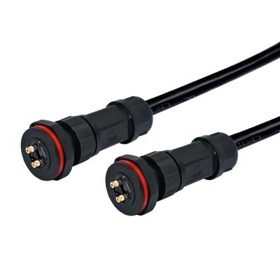 China IP68 Outdoor Waterproof Cable Connector 2pin Assembly LED Lightning for sale