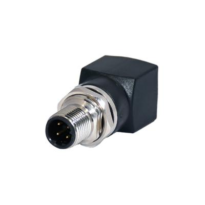 China M12 8 Pins straight male head  A-coding M12 Waterproof Connector Female to RJ45 Adapter for sale