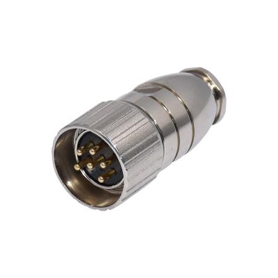 China M23 17 Pin Connector 623 Signal Male Straight Plug Connector For Servo / Encoder for sale