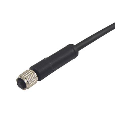 China 60V M5 3 4 cable impermeable de Overmold PUR del conector de poste para las señales de Automtive en venta