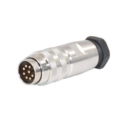 China Industrial Circular Connector , 8 Pin Aviation Connector M16 Plastic Male Plug for sale