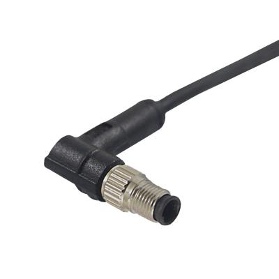 China M5 Male 3 Pole Circular Connector Right Angle For Field Buses Signals for sale