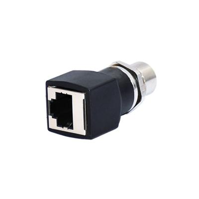 China 250V M12 PU Shielding Solenoid Valve Connector Female RJ45 ISO IP66 for sale