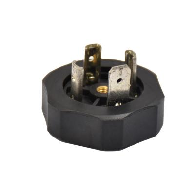 China 16A Rohs PA66 Solenoid Value Circular Connector Base A Type PA GF for sale