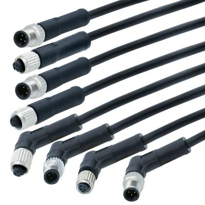 China IP68 Waterproof Cable Connector Male To Female M5 M8 M12 M16 Molding Cable for sale