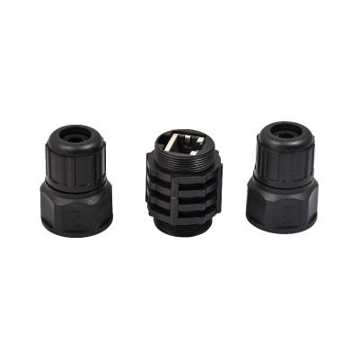 China Rigoal Waterproof IP67 Rj45 Ethernet Connector PA GF Coupling nut For Automotive for sale