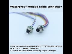 CE IP68 M5 M8 M12 3p，4p，5p，8p，12p Assembly molded panel mount whole series connectors