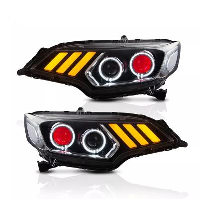 China Mustang Look Automotive Head Lamp , Car Headlight Light Sequential For Honda Jazz for sale