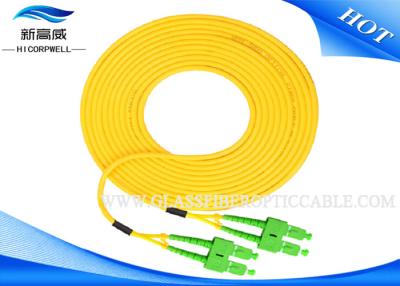 China Fibra ótica exterior do cabo de remendo do IEC 60794, cabo amarelo do remendo da fibra do St Lc de Paintcoat à venda