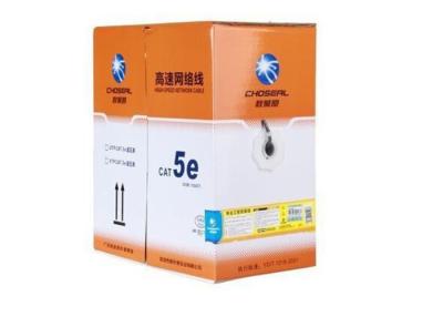 China Cat5E  Ethernet LAN Cable Black Or Orange  Color 8 Conductors ROHS for sale