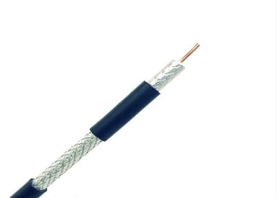 China RG-11 Coaxial Cable 750hm Solid Bare Copper Conductor 1.63CCS+7.2FPE+AL FOIL+96S+10.3PVC  (24KG Per Roll) for sale