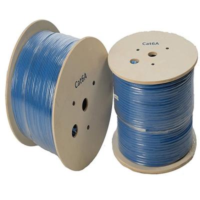 China High Speed Cat6A Lan Cable 500Mzh Frequency Solid 99.99% Bare Copper for sale