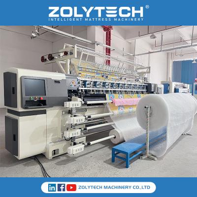 China Máquina de cobertor de colchão ZOLYTECH Multi Needle Shuttle Quilting Machine para cobertores à venda