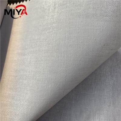 China Clothing Brushed Collar 125gsm Woven Fusible Interlining for sale