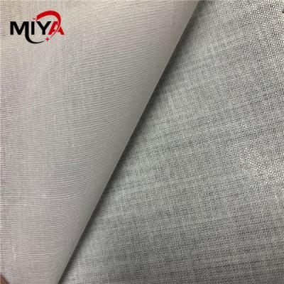 China Collar 100gsm Cotton Woven Fusible Interlining for sale