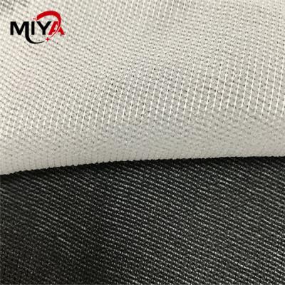 China White Warp Knitted 40gsm Tricot Fusible Interlining for sale