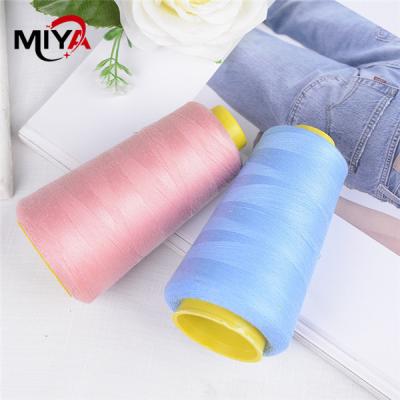 China Colored 3000Y 40/2 Spun Polyester Thread Dyed Pattern for sale