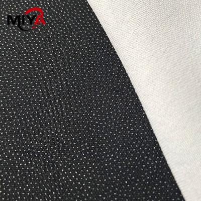 China 50D 45gsm PA Double Dot Woven Fusible Interlining for sale