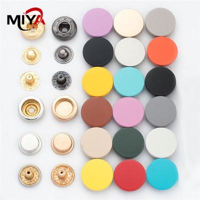China No Fade 12mm Customized Band Logo Metal Stud Buttons for sale