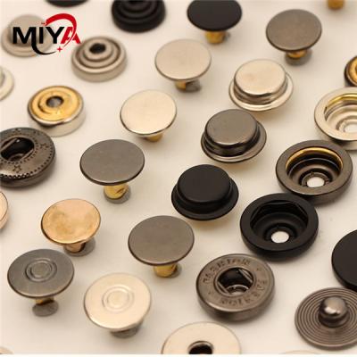 China Round 15mm Bag Eyelet Zinc Alloy Metal Snap Buttons for sale