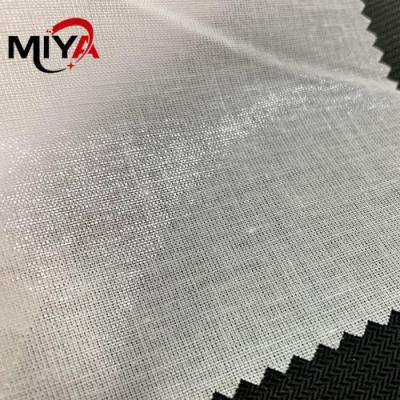 China 65gsm Woven Fusible Interlining Double Sides HDPE PA Coating for sale