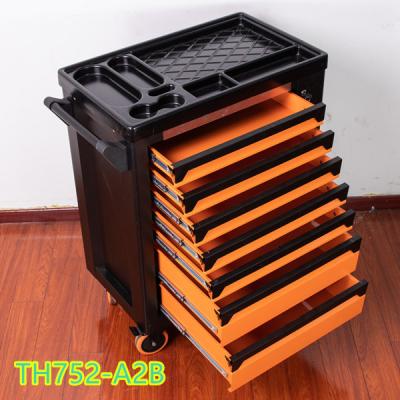 China 7 Drawer Heavy Duty Tool Box Trolley 700lbs Locking Swivels Stainless Steel for sale