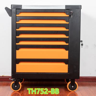 China Vertical SPCC Heavy Duty Tool Box Trolley Silent 7 Drawer Rubber Wheels for sale