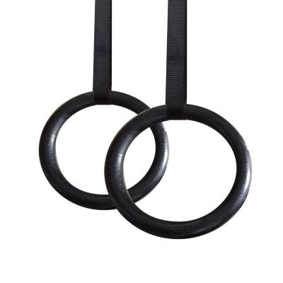 China High Quality Gym Rings Nylon Strap Cross Fitness ABS Training Gymnastic Rings for sale
