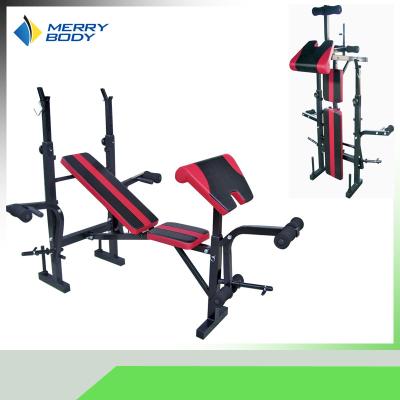 China Merrybody Bench Press With Leg Curl Weight Gym 24.5kg Body Building for sale