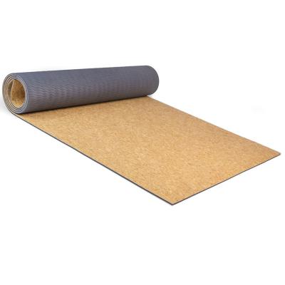 China Cork Surface TPE Yoga Exercise Mats 4mm Thickness Home Customized Logo for sale