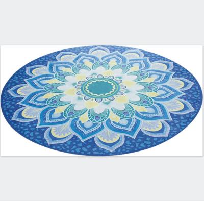 China Kundalini Round Anti Slip Mat 1400mm X 3mm Suede Yoga Mats Natural Rubber for sale
