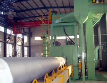 中国 専門の鋼管のショット ブラスト機械、産業サンド ブラスト機械1つの年の保証 販売のため