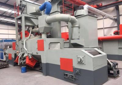 China Equipamento livre da preparação de superfície de máquina de sopro do tiro da rede de arame do resíduo à venda