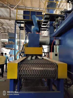China PLC Control Wire Mesh Belt Sand Blasting Machine for sale