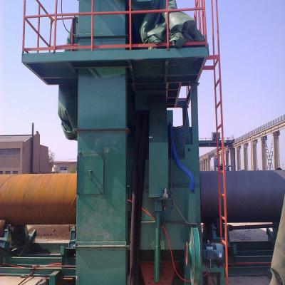 中国 内部鋼管および管および外壁はクリーニングの錆取除く撃たれるローラーのコンベヤ・システム/サンド ブラスト機械を浮上する 販売のため